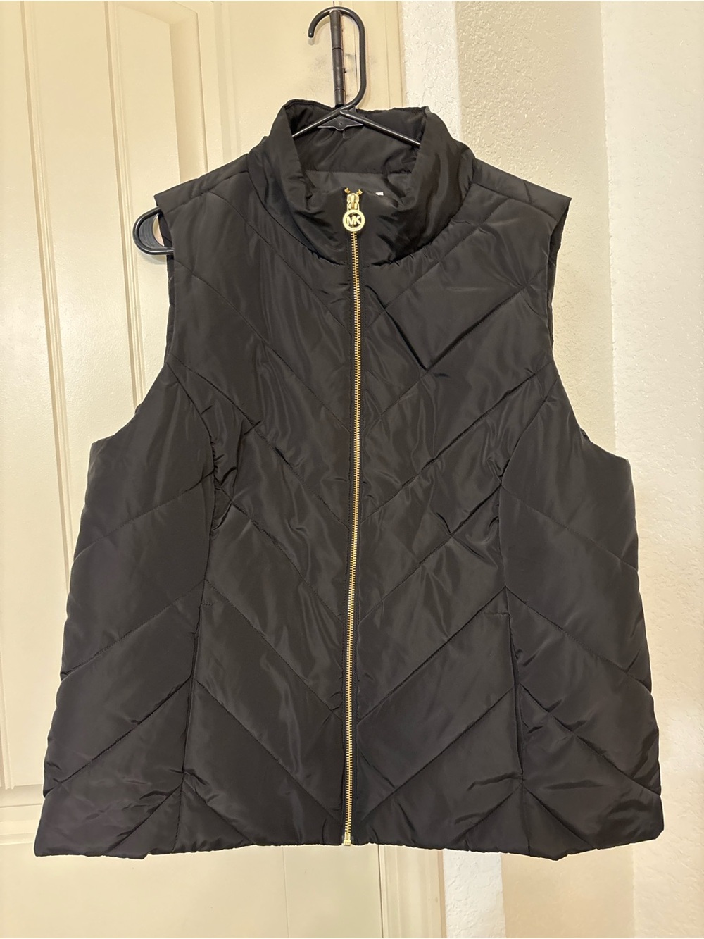 Michael Kors Black Puffer Vest 1X Plus Size Quilted Zip Up Lightweight Jacket